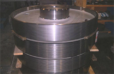 5' Diameter bandsaw wheels comes with 2.5" wide x .032" deep grooves for improved tracking on high feed rate machines